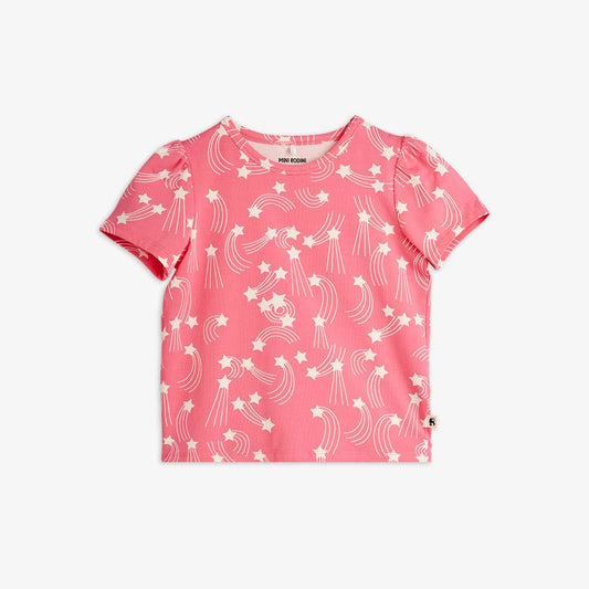 Starfall Print Puff Sleeve Top