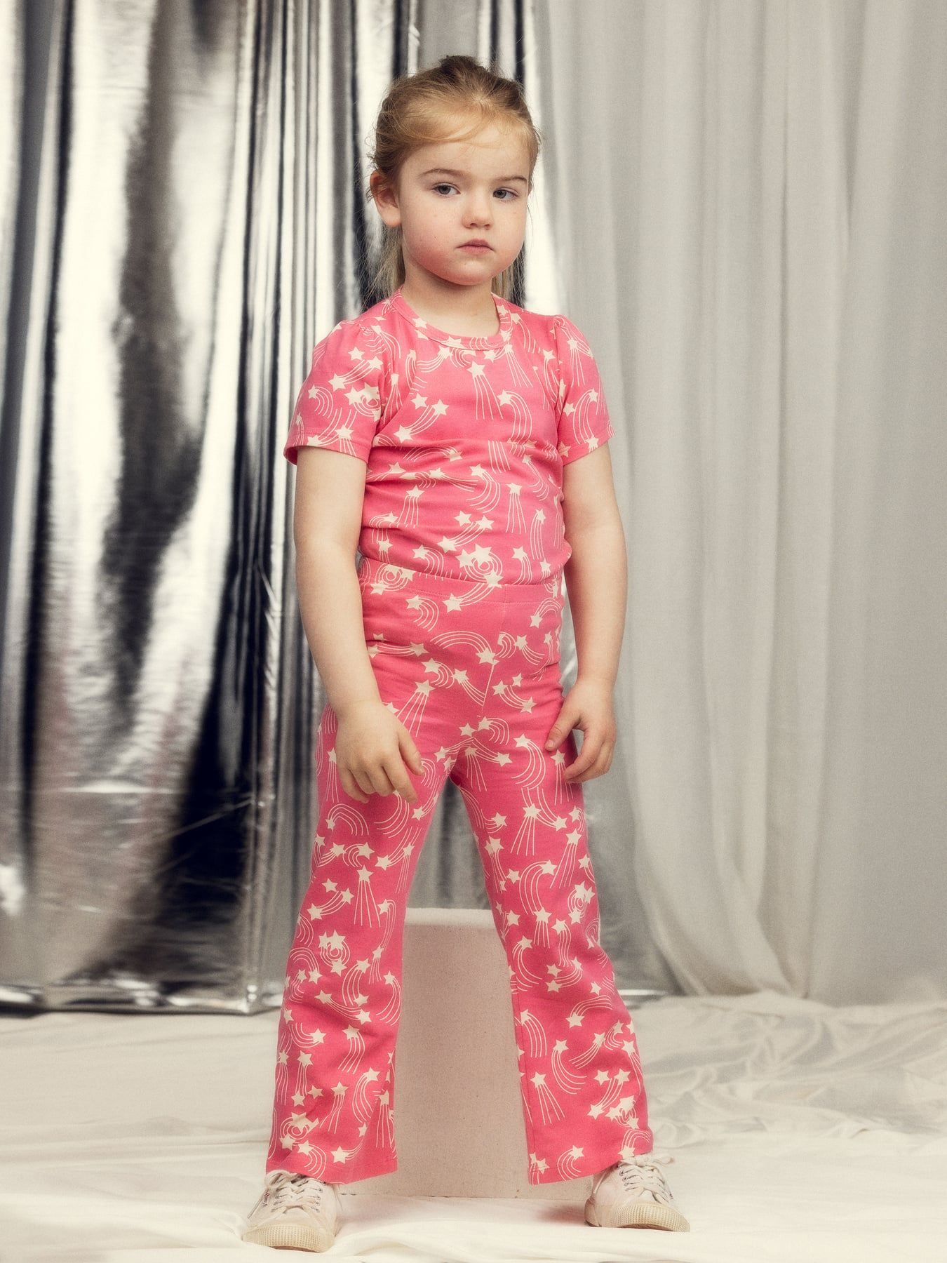 Starfall Print Puff Sleeve Top