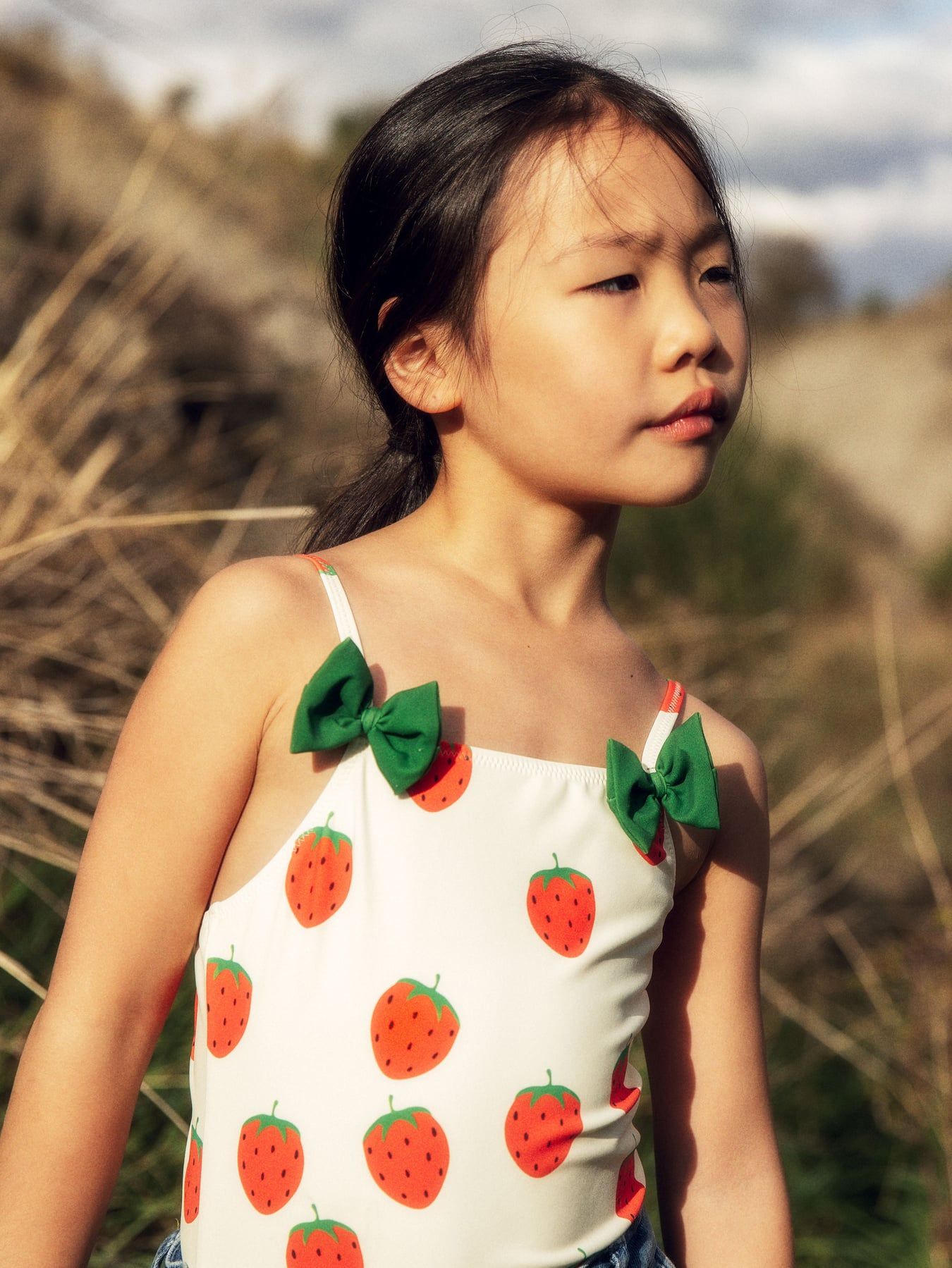 Strawberries aop swimsuit