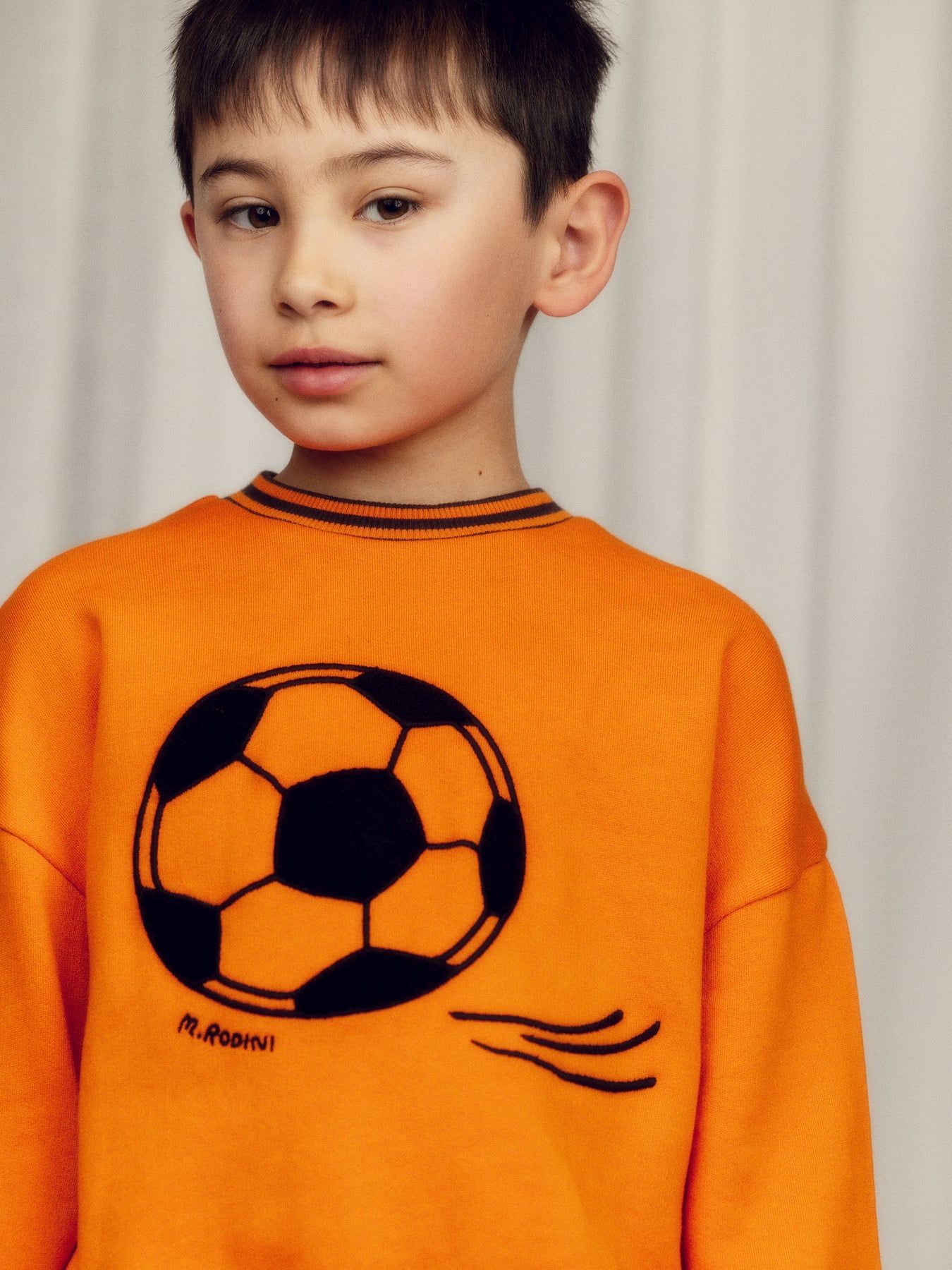 Football Chenille Sweatshirt - Orange